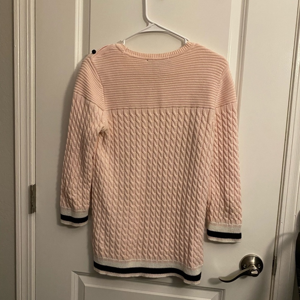 💜 Tommy Hilfiger Women's Crew Neck Pink Sweater Size Medium - Picture 3 of 3